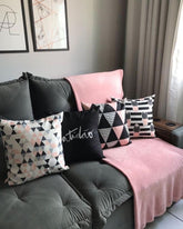 Charcoal Blush Cushion Covers Pack Of 4